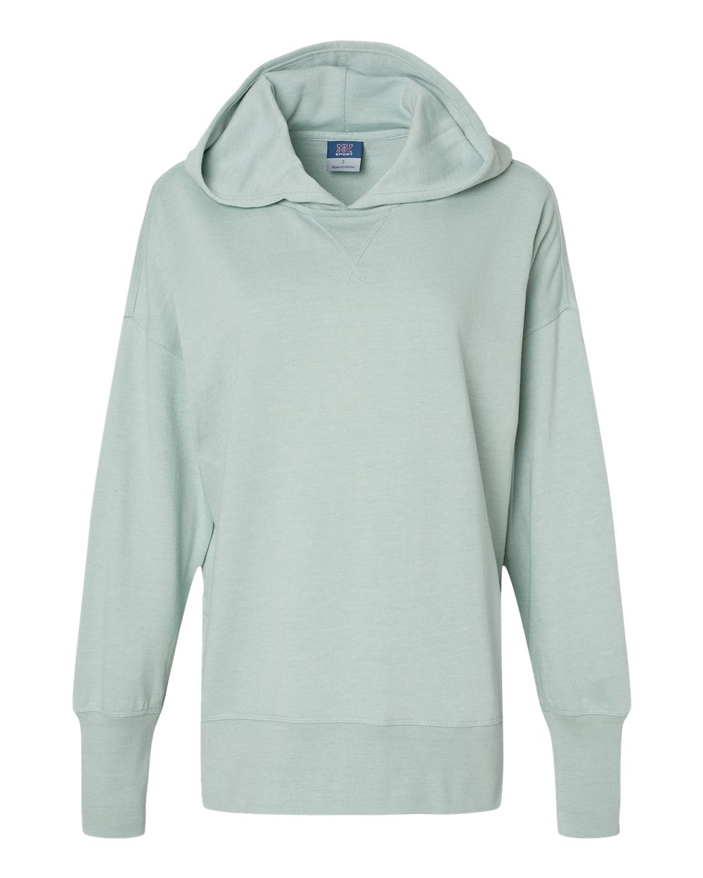 Front View of Greenstone Women's French Terry Hooded Sweatshirt - W23720