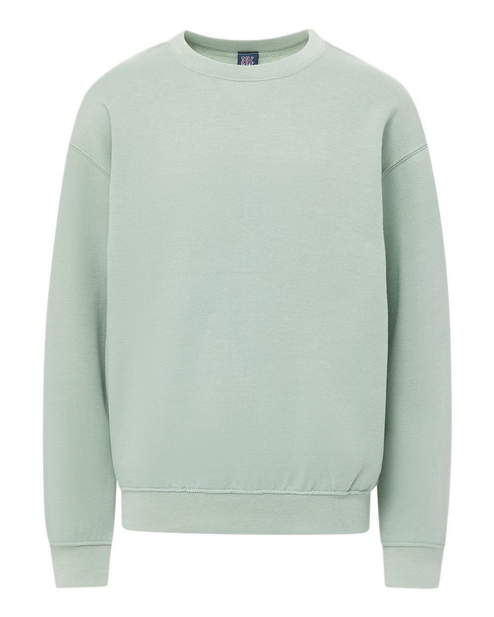 Front View of Greenstone Youth Buddy Crewneck Sweatshirt - 23154Y