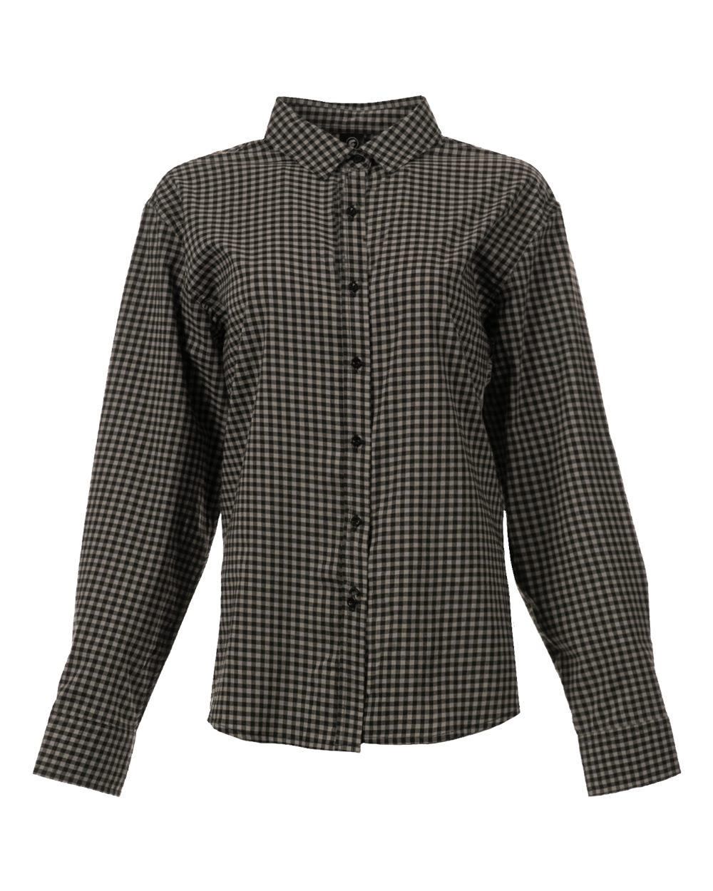 Front View of Grey/ Black Women's Technical Stretch Burn Shirt - 5291