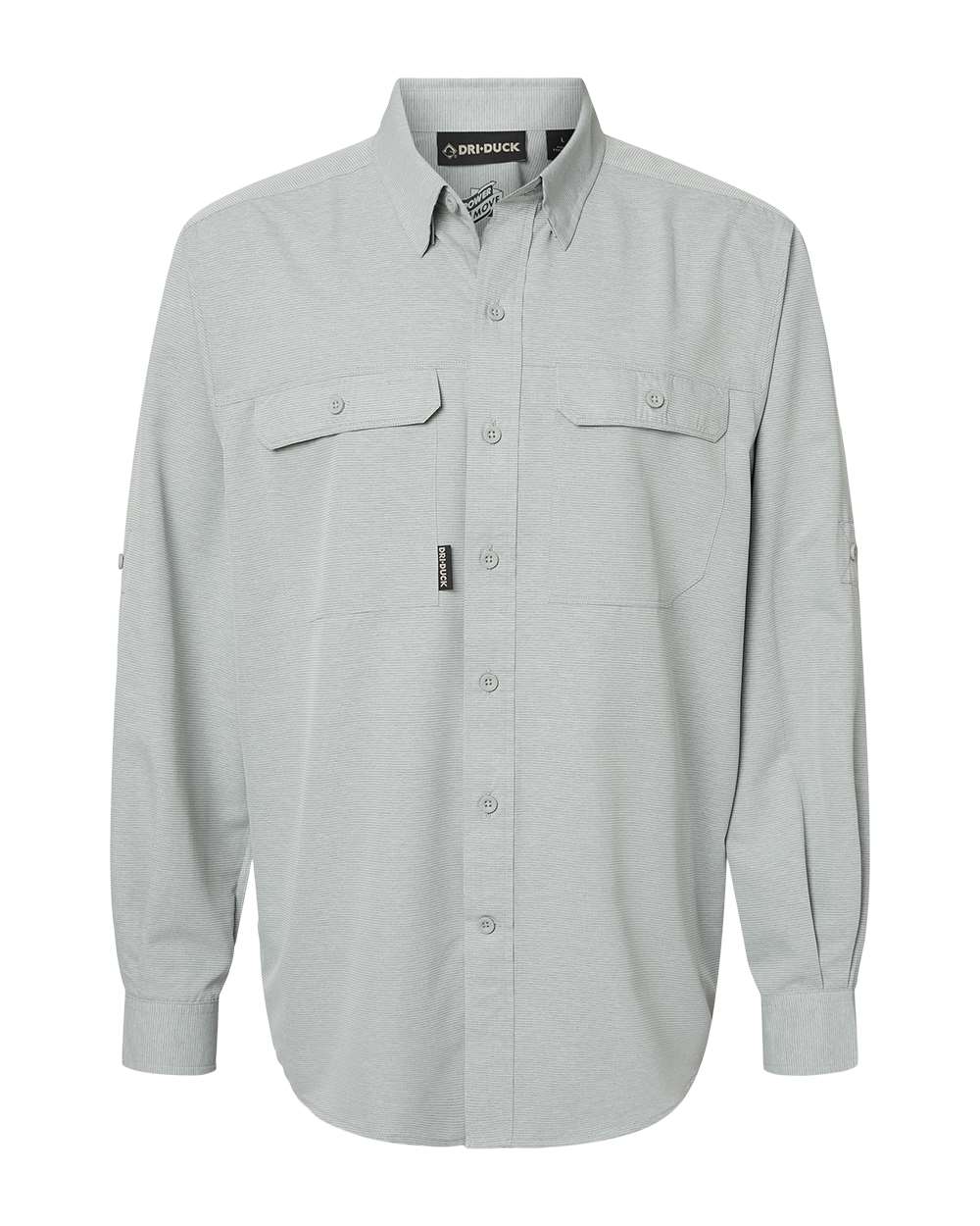 Front View of Grey Crossroad Woven Shirt - 4441