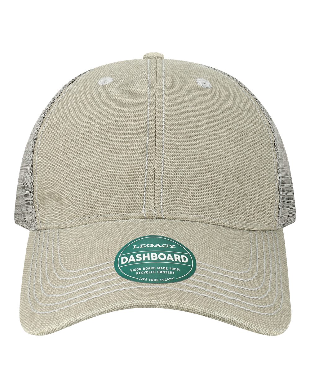 Front View of Grey Dashboard Trucker Cap - DTA