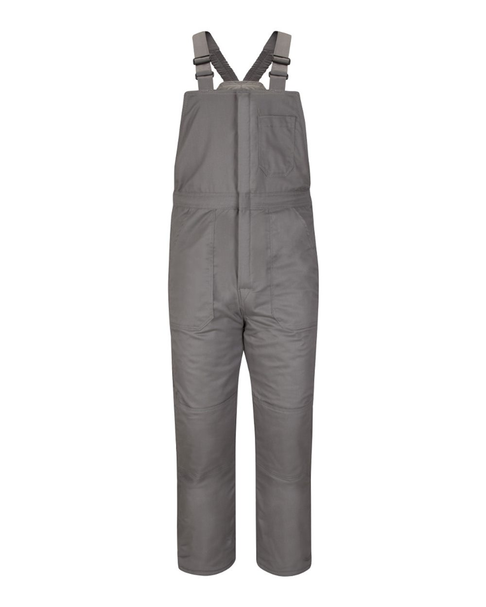 Front View of Grey Deluxe Insulated Bib Overall - EXCEL FR® ComforTouch - BLC8