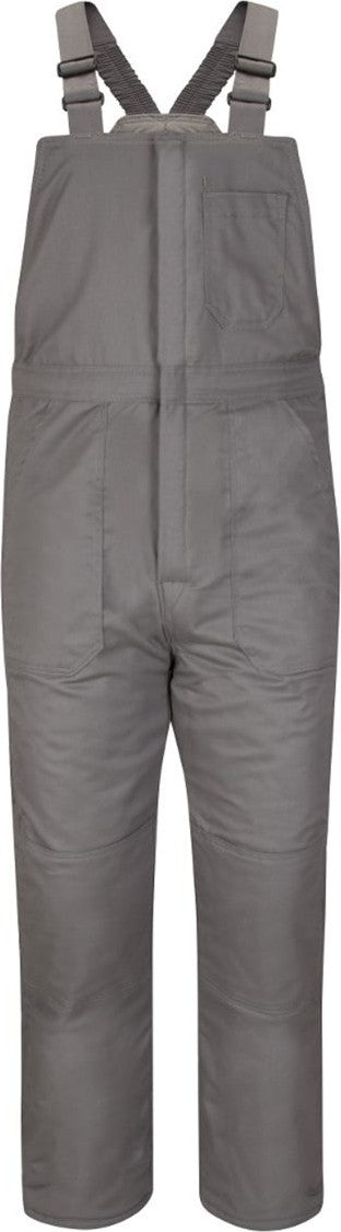 Front View of Grey Deluxe Insulated Bib Overall - EXCEL FR® ComforTouch - Tall Sizes - BLC8T