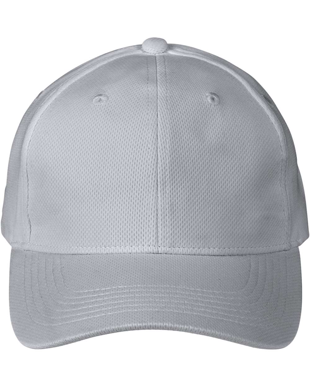 Front View of Grey Endurance Recycled Mesh Cap - ED101