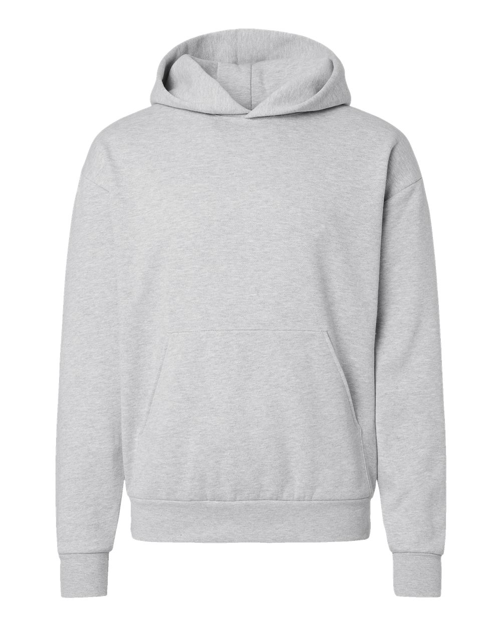 Front View of Grey Heather Avenue Hooded Sweatshirt - IND280SL