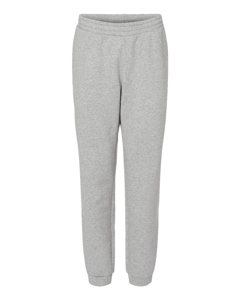 Front View of Grey Heather Fleece Joggers - A436