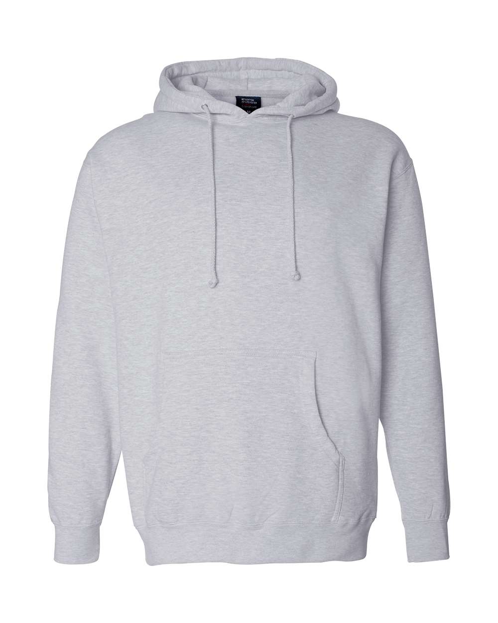 Front View of Grey Heather Heavyweight Hooded Sweatshirt - IND4000