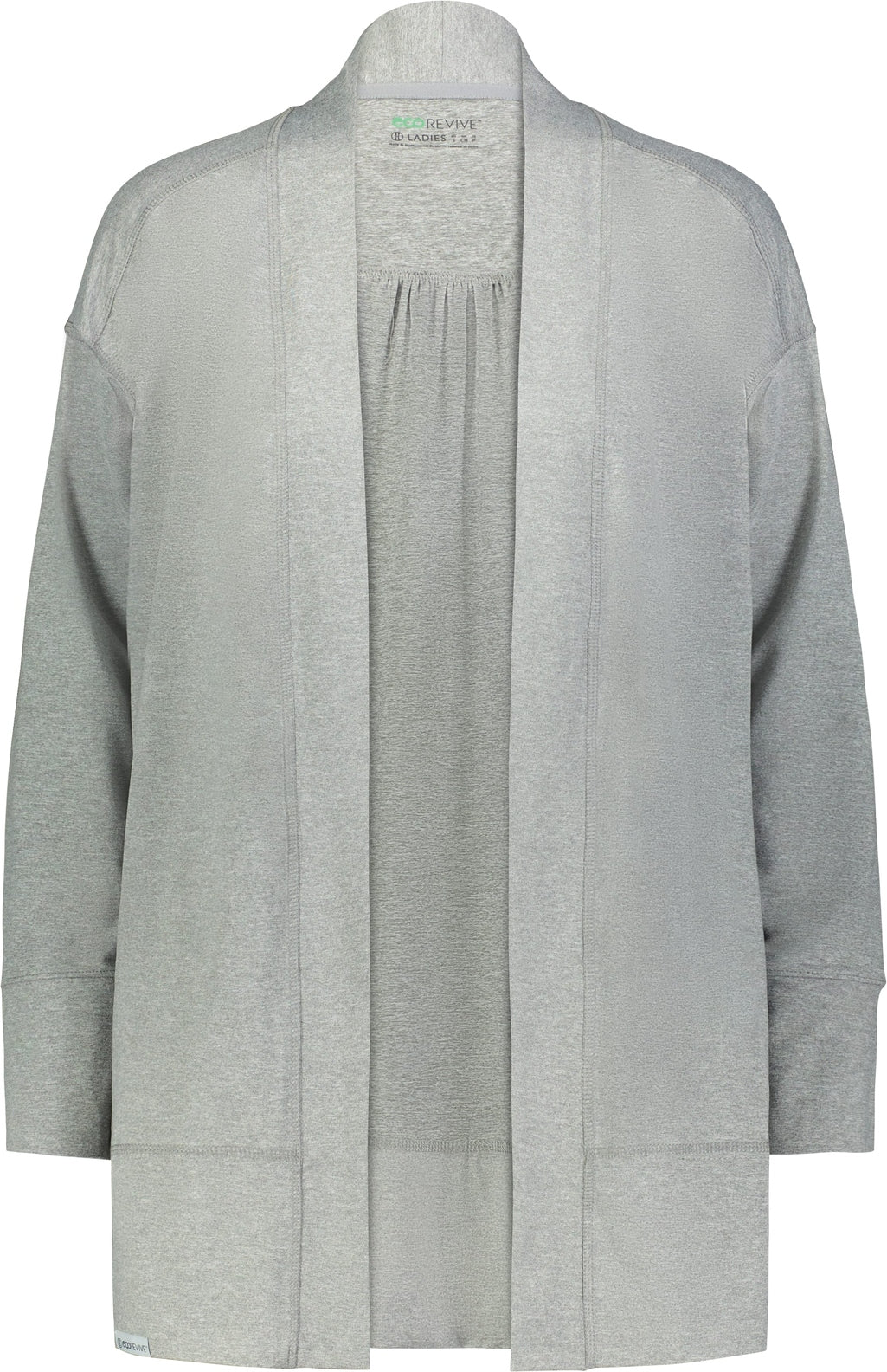 Front View of GREY HEATHER LADIES VENTURA CARDIGAN