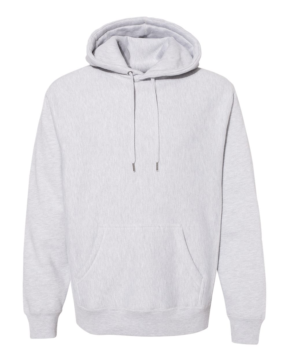 Front View of Grey Heather Legend - Premium Heavyweight Cross-Grain Hooded Sweatshirt - IND5000P