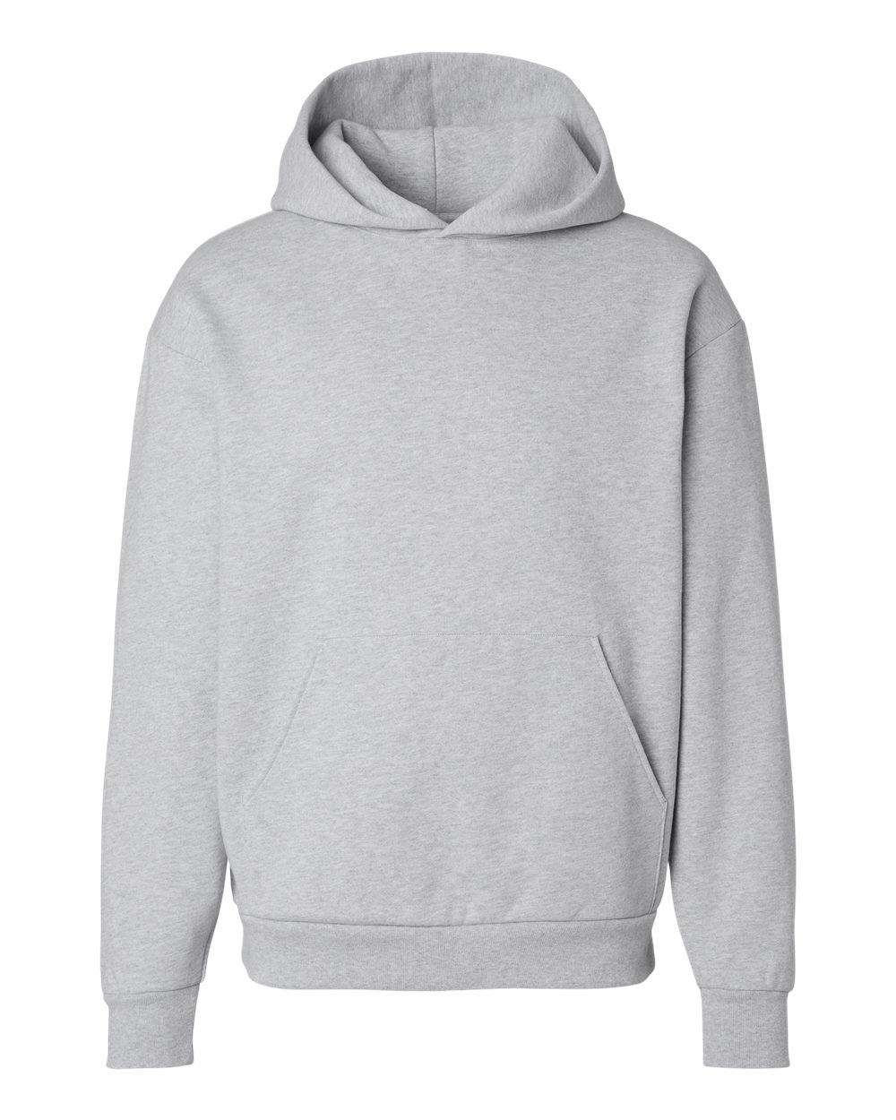 Front View of Grey Heather Mainstreet Hooded Sweatshirt - IND420XD