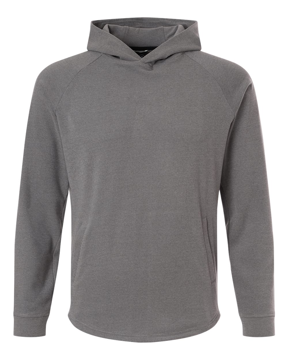 Front View of Grey/ Heather Men's Glasgow Hooded Sweatshirt - SWGH600 plain