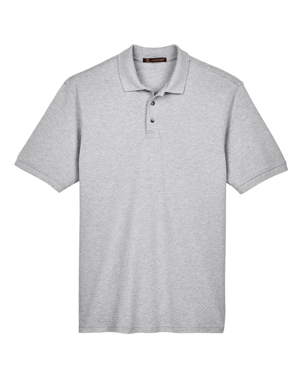 Front View of Grey Heather Men's Tall Cotton Pique Polo - M200T