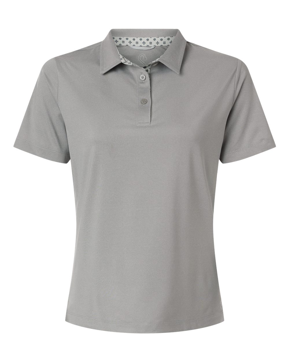 Front View of Grey Heather Women's Ella Polo - SW2001L plain