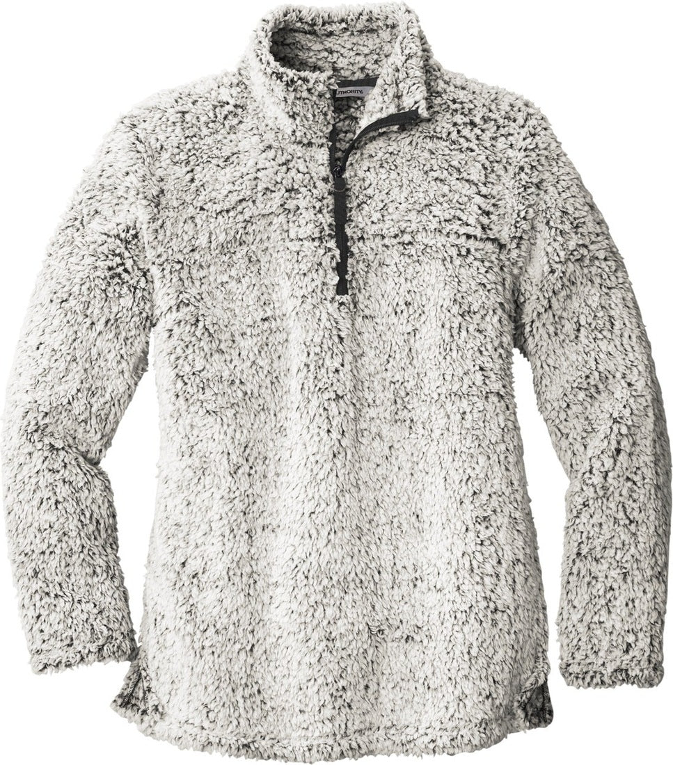 Front View of Grey Hthr Port Authority Women's Cozy 1/4-Zip Fleece L130
