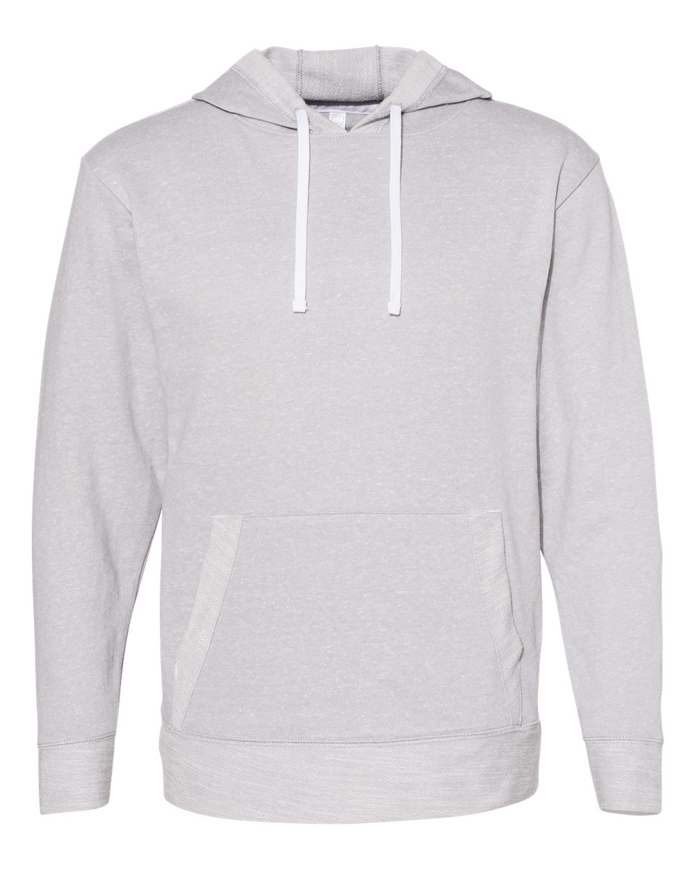 Front View of Grey Melange Harborside Mélange French Terry Hooded Pullover - 6779