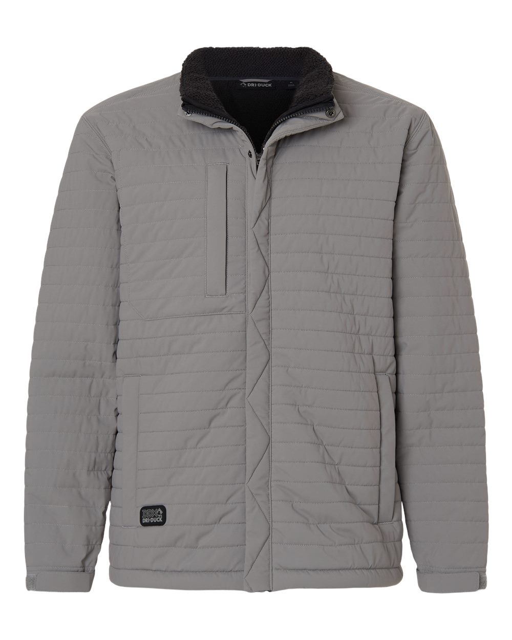 Front View of Grey Men&#39;s Keystone Full-Zip Jacket - 5304