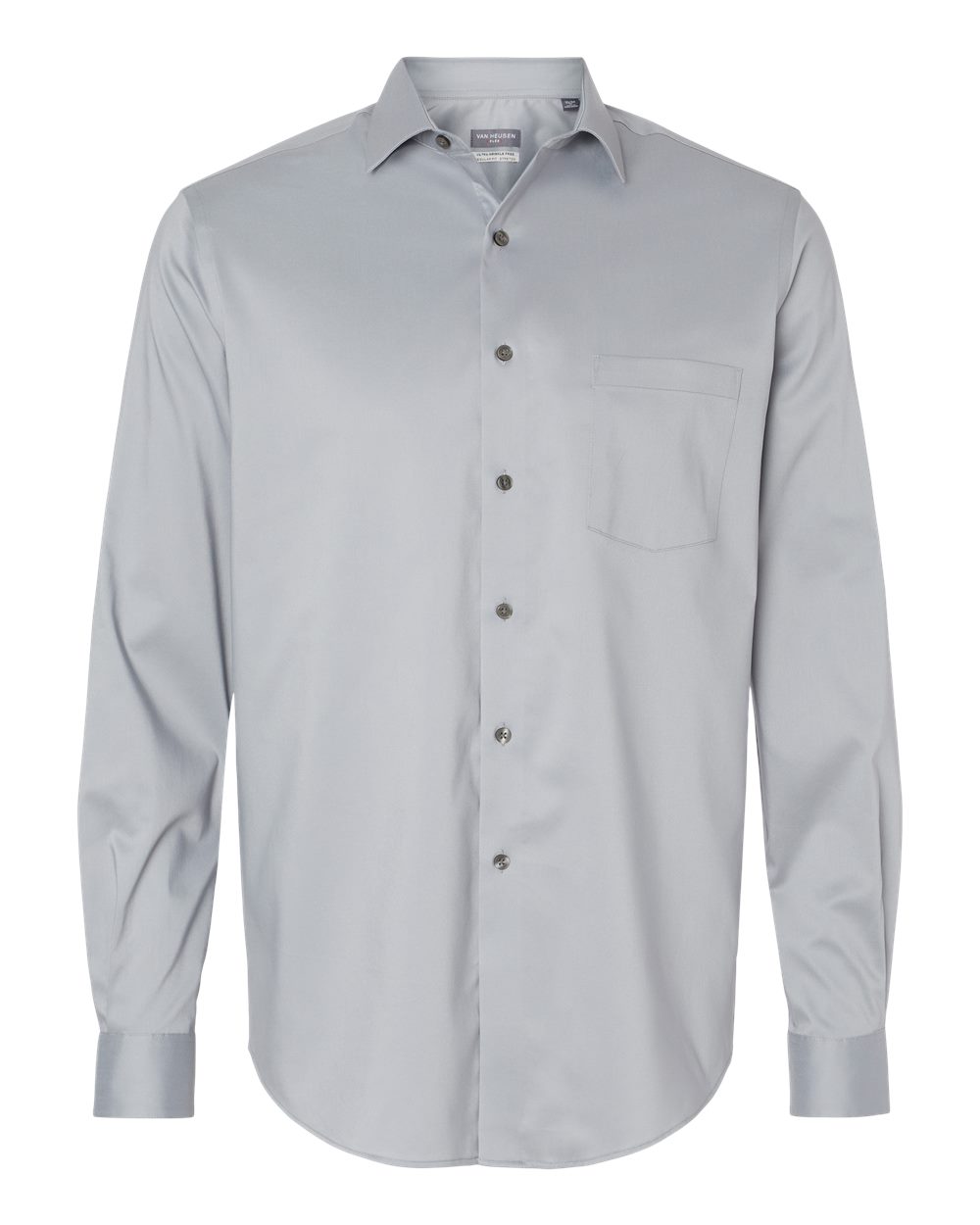 Front View of Grey Mist Ultra Wrinkle Free Shirt - 13V0478