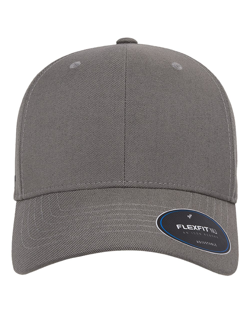 Front View of Grey NU® Adjustable Cap - 6110NU