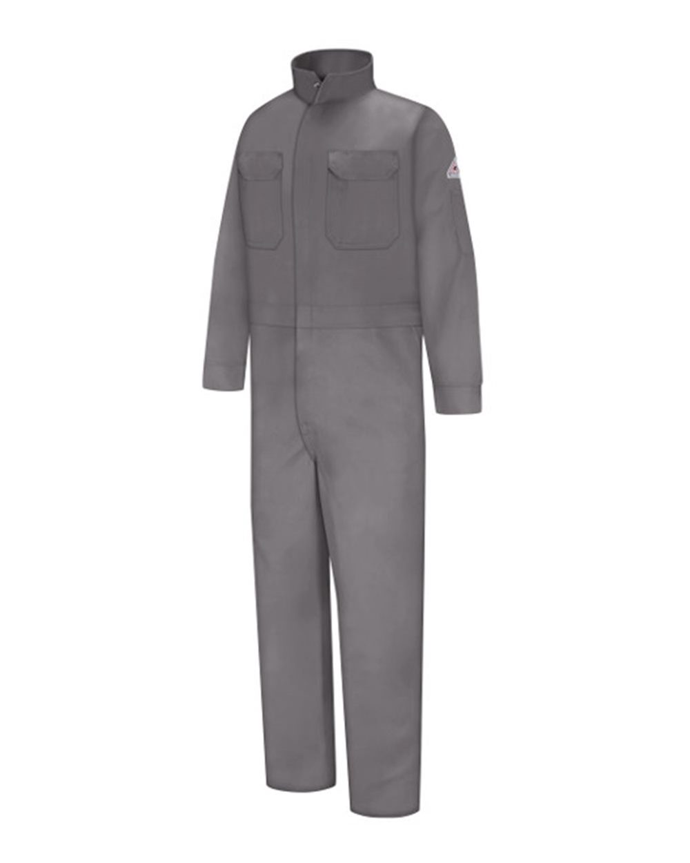 Front View of Grey Premium Coverall - EXCEL FR Tall Sizes - CEB2T