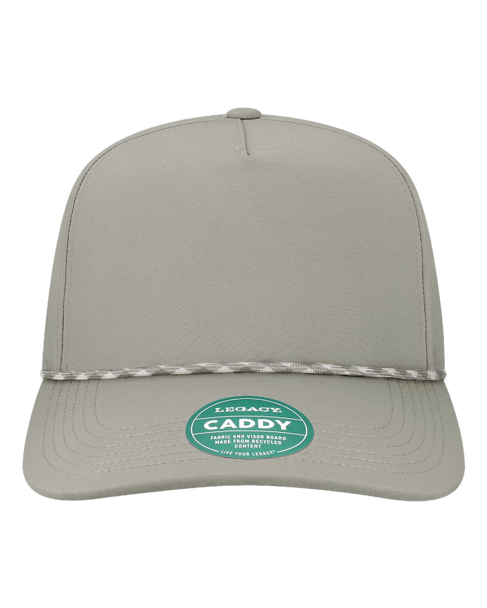 Front View of Grey The Caddy Adjustable Cap - CADDY