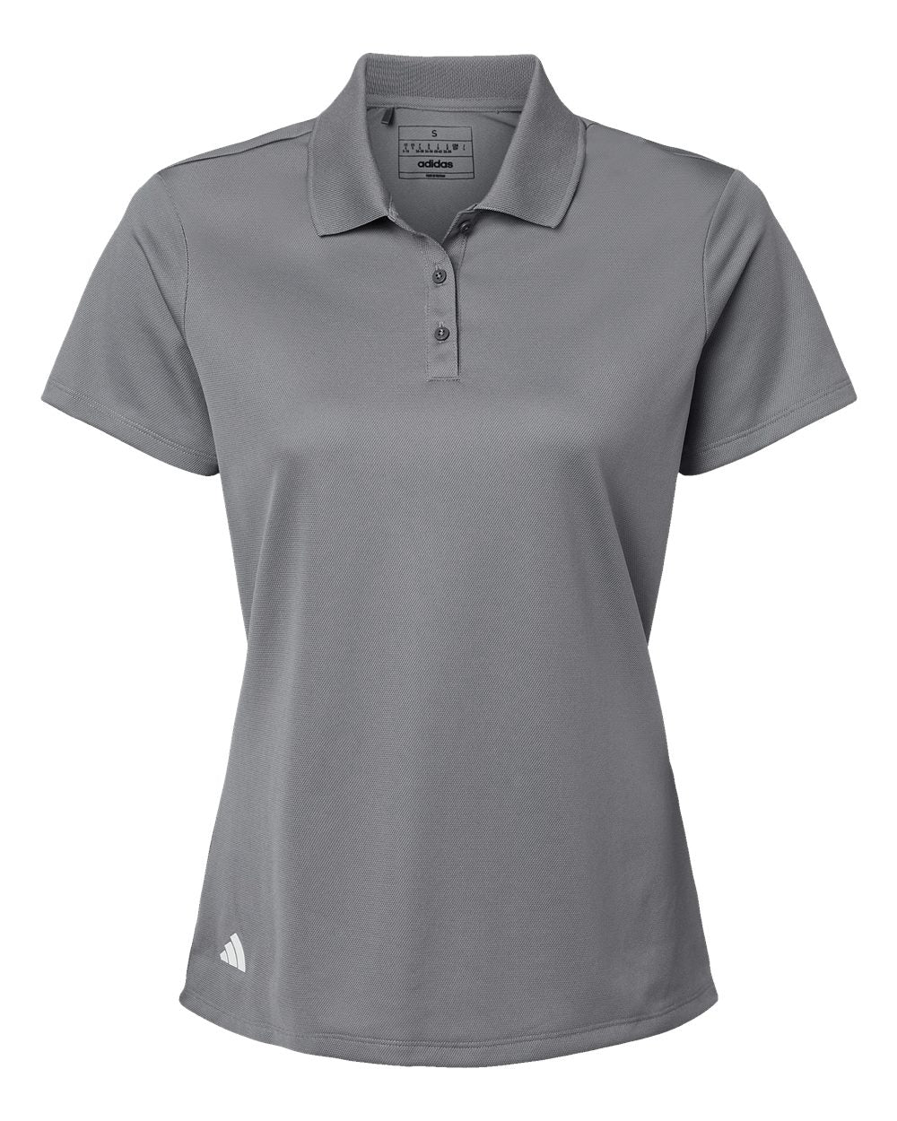 Front View of Grey Three Women's Basic Sport Polo - A431