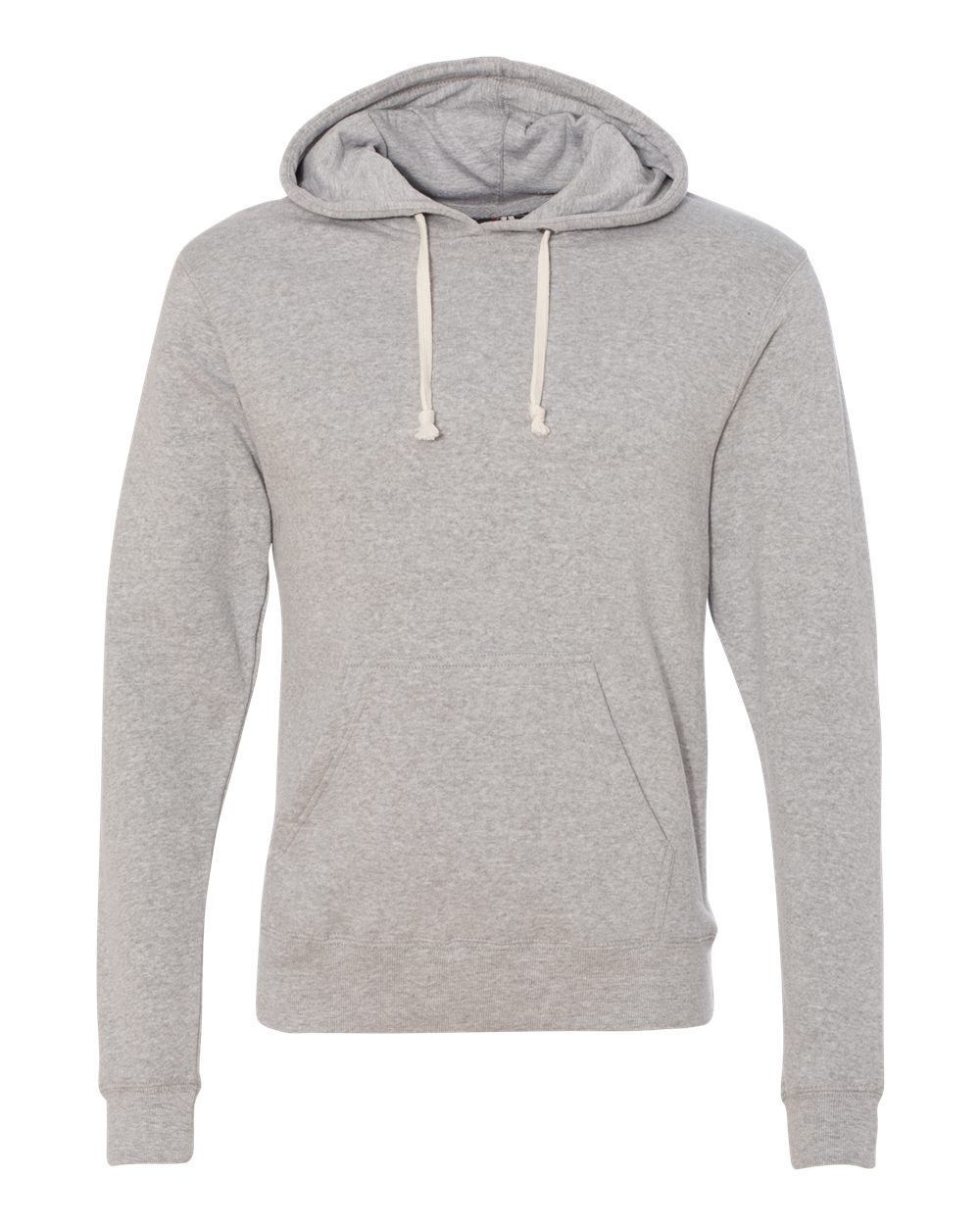 Front View of Grey Triblend Triblend Fleece Hooded Sweatshirt - 8871