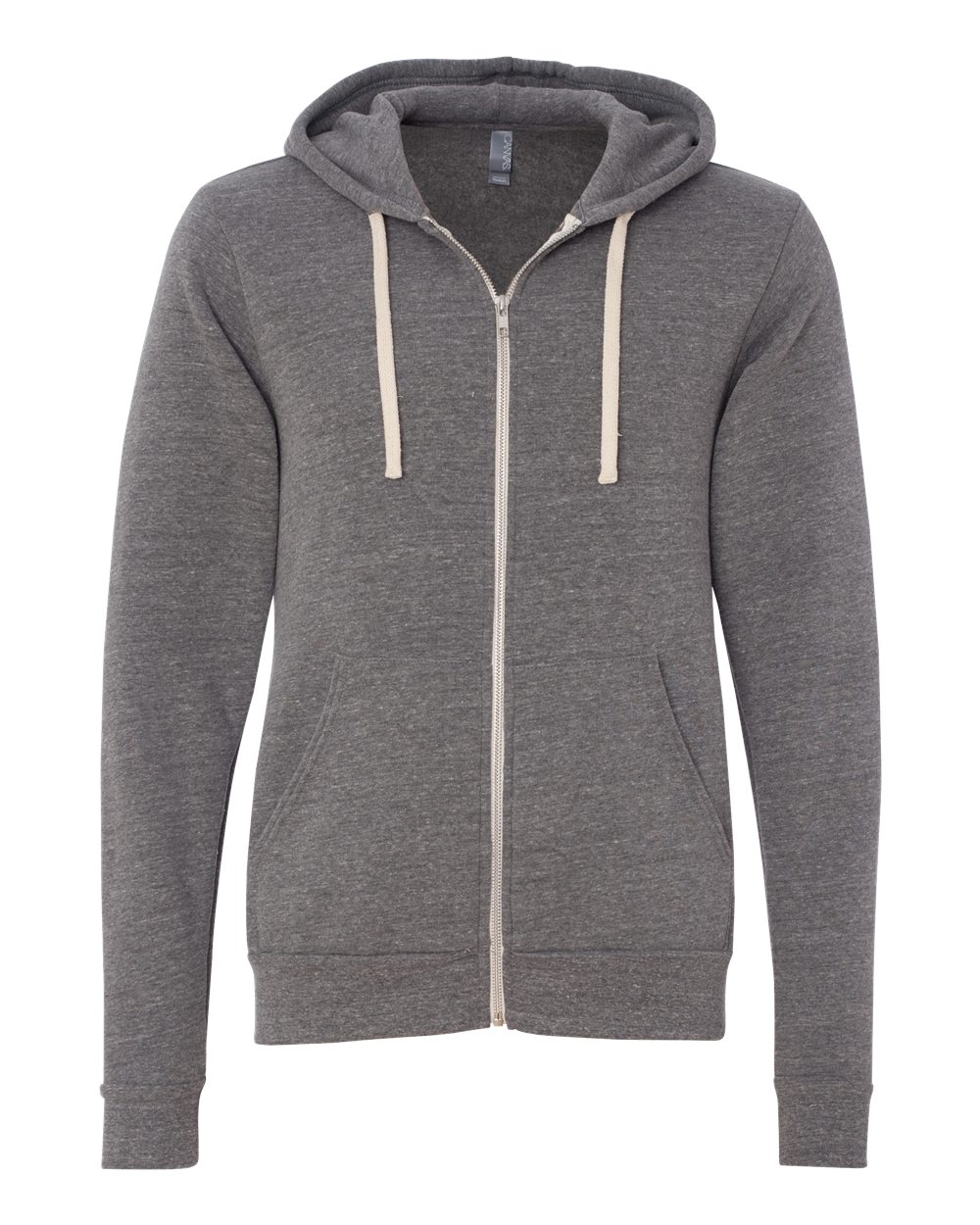 Grey Triblend Triblend Sponge Fleece Full-Zip Hoodie - 3909