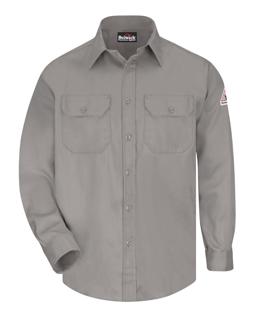 Front View of Grey Uniform Shirt - Tall Sizes - SLU8T