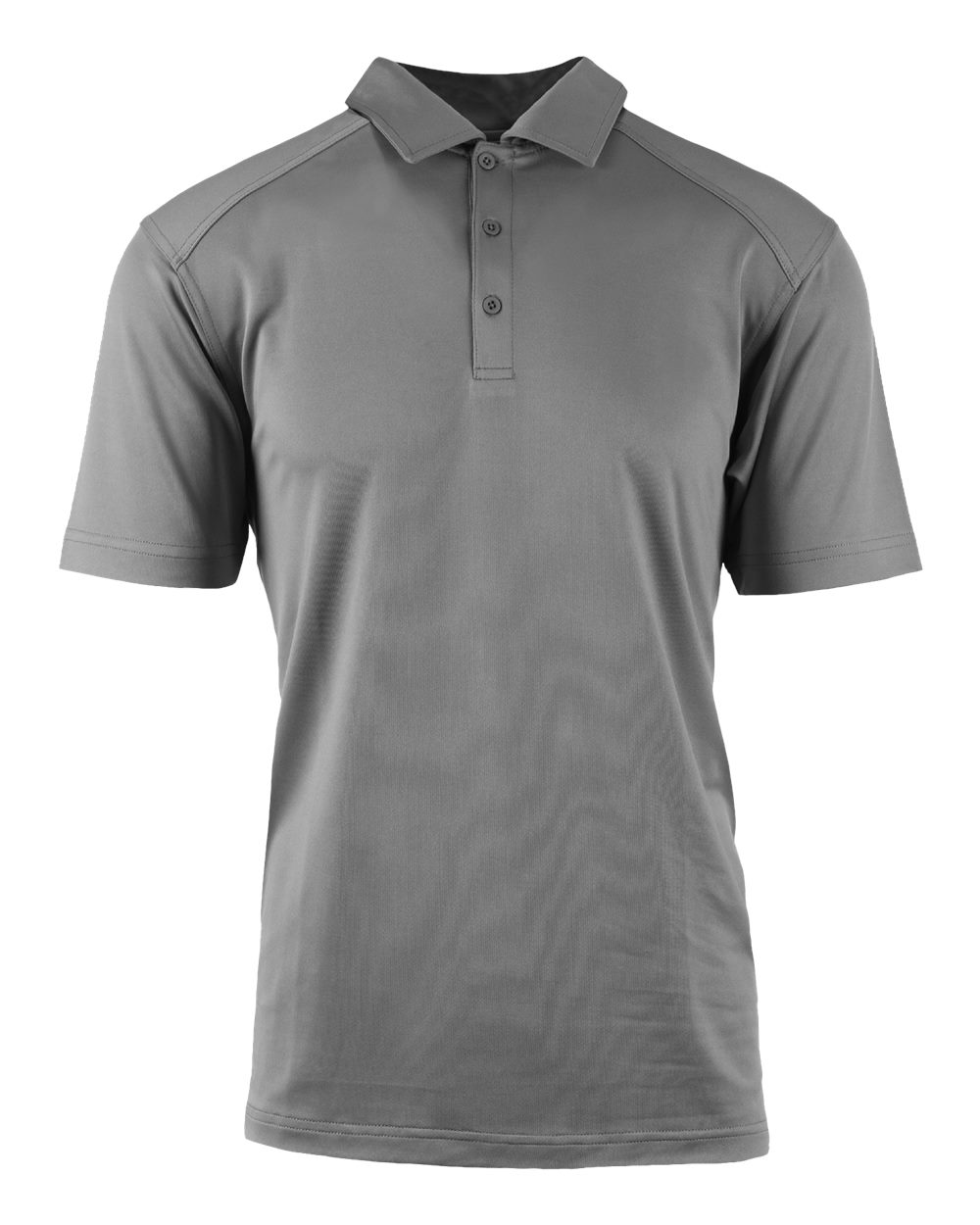 Front View of Grey Universal Polo - 0400