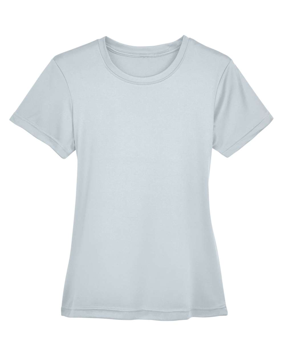 Front View of Grey Women's Cool and Dry Performance T-Shirt - 8620L