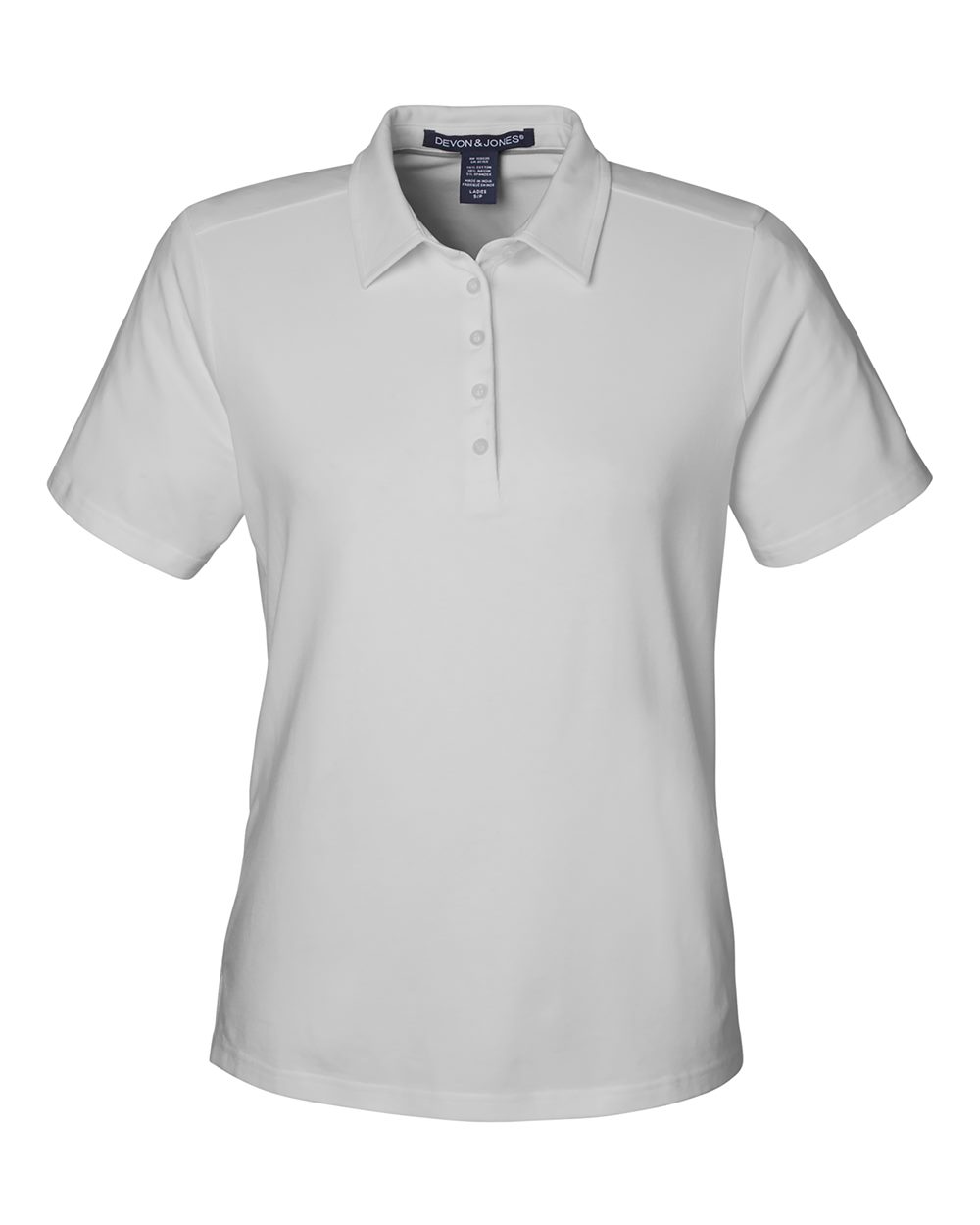 Front View of Grey Women's Raleigh Stretch Polo - DG120W