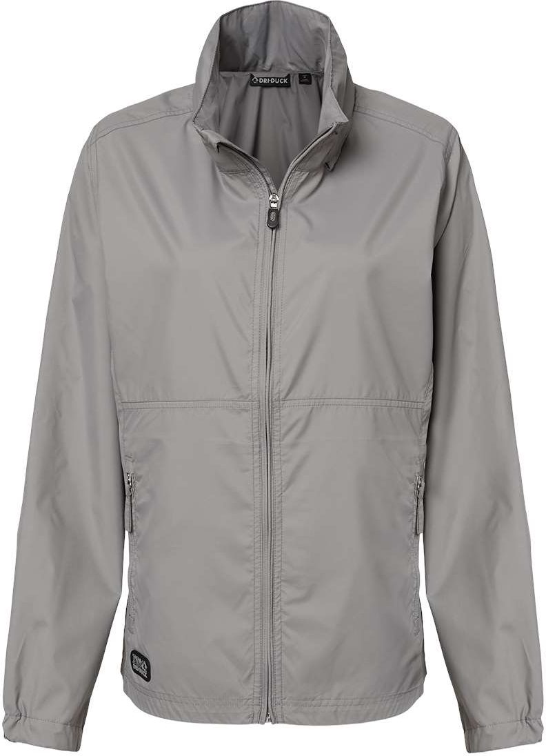 Front View of Grey Women's Riley Packable Jacket - 9403
