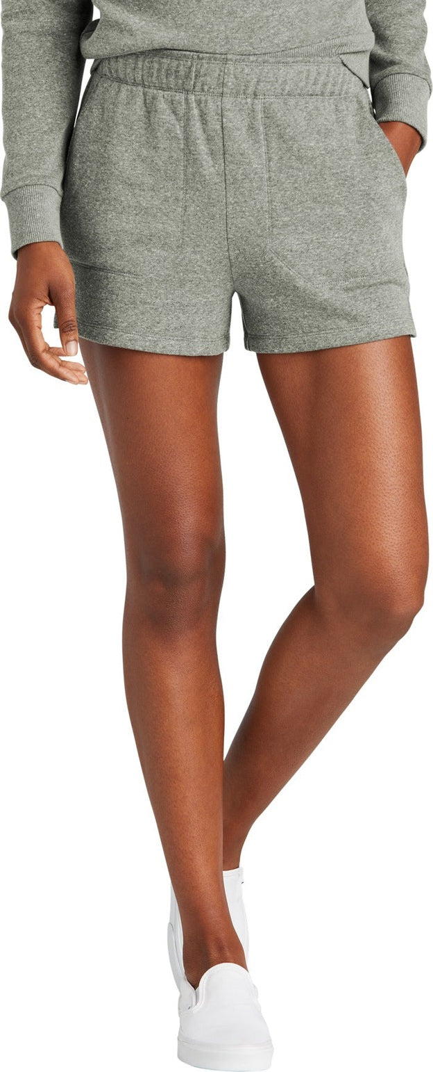 Front View of GreyFrost District Women's Perfect Tri Fleece Short DT1309