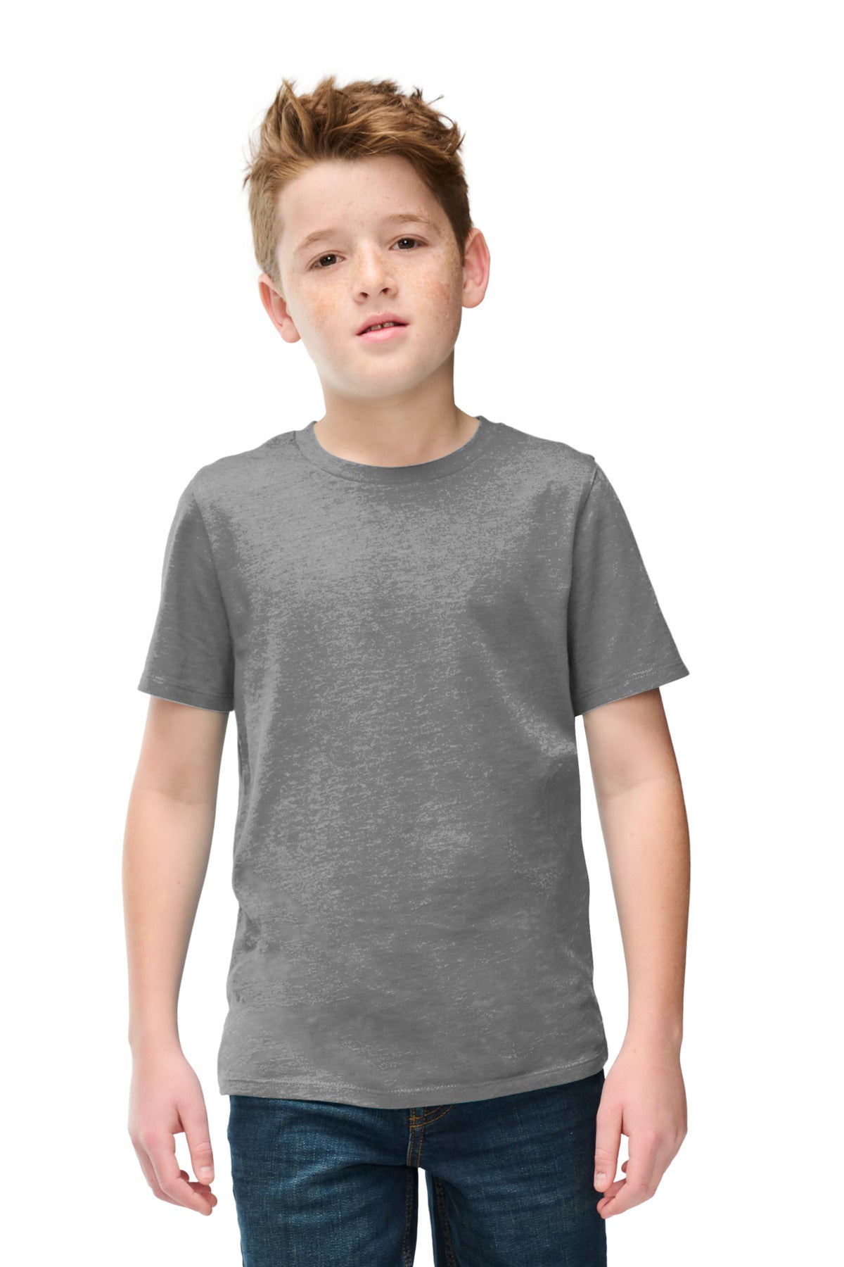 Front View of GreyFrost District Youth Perfect Blend CVC Tee DT108Y