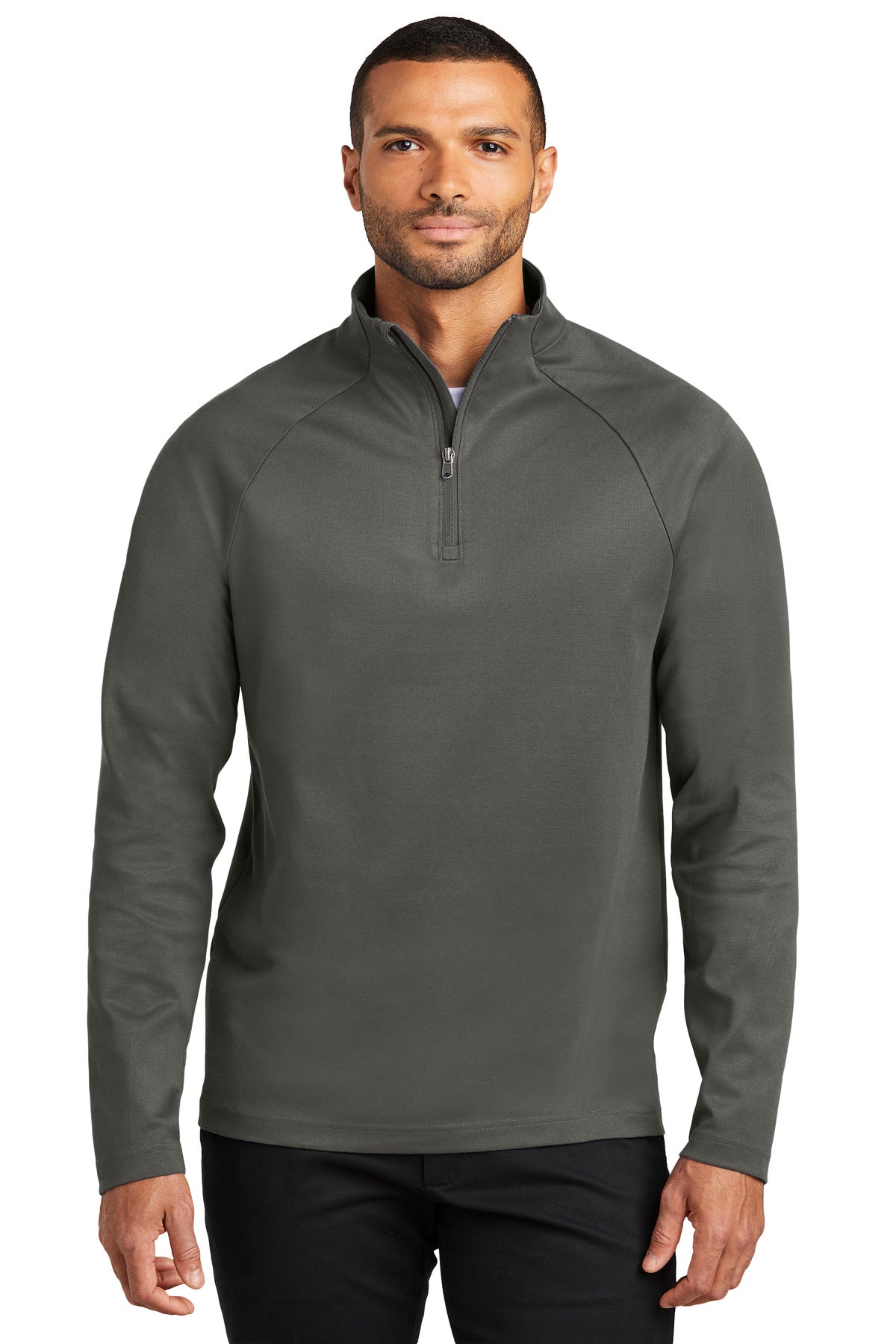 Front View of GreySteel Port Authority C-FREE Cypress 1/4-Zip K870