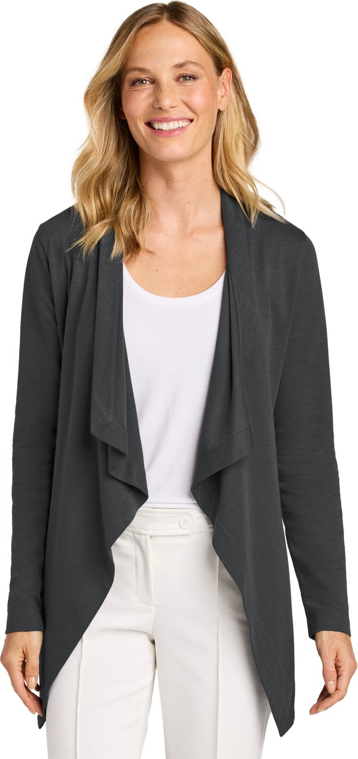 Front View of GreySteel Port Authority Women's Breakwater Open Cardigan LK820