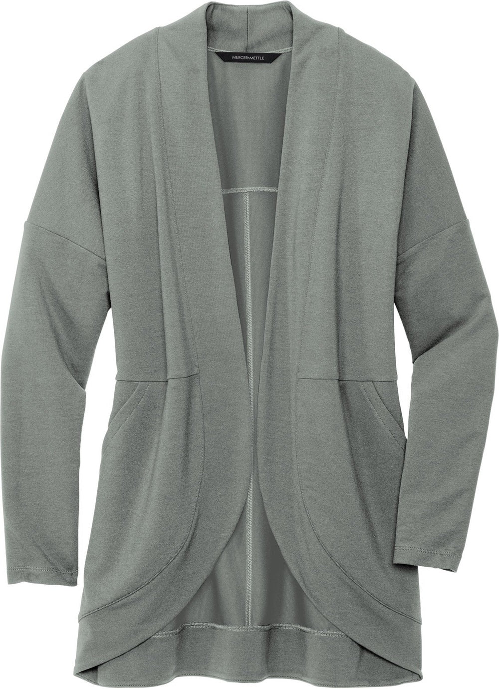 Front View of GustyGrey Mercer+Mettle Women's Stretch Open-Front Cardigan MM3015