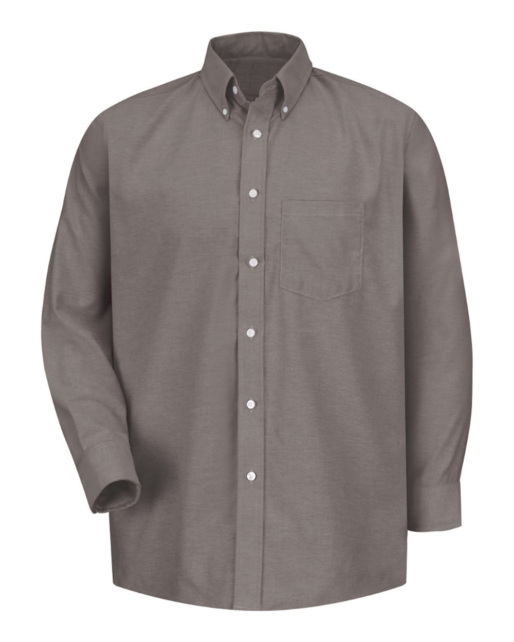 Front View of GY-Grey 33 Executive Oxford Dress Shirt - Additional Sizes - SR70EXT