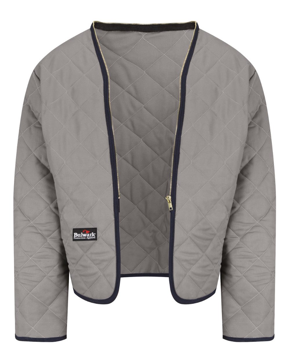 Front View of GY-Grey Flame Resistant Zip-In Zip-Out Modaquilt Liner - LML2