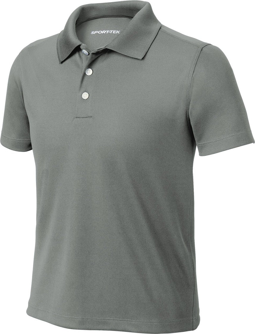 Front View of GyConcrete Sport-Tek Youth UV Micropique Polo YST740