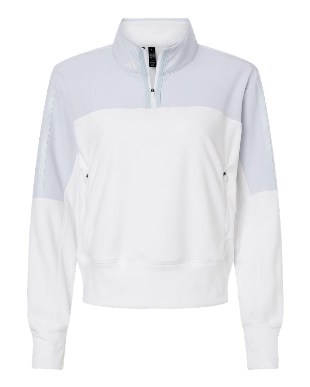 Front View of Halo Blue Women's Fleece Quarter-Zip Pullover - A601