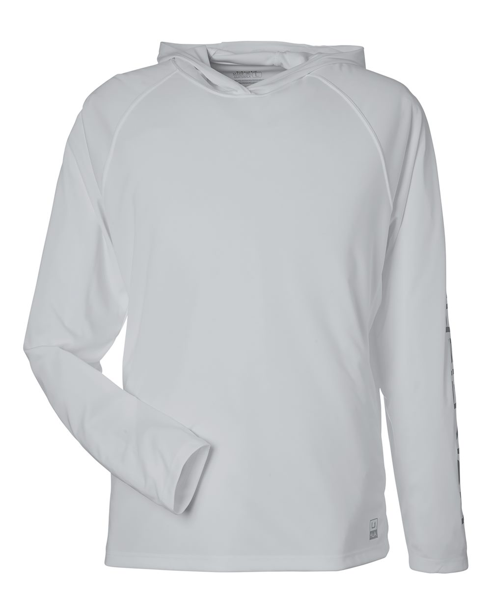 Front View of Harbor Mist LoPro Pursuit Long Sleeve Hooded T-Shirt - H12L010