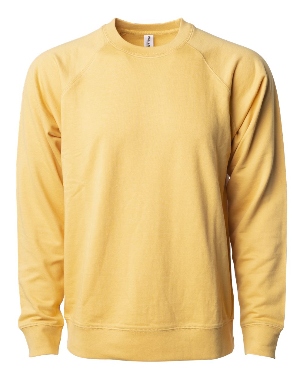 Front View of Harvest Gold Icon Lightweight Loopback Terry Crewneck Sweatshirt - SS1000C