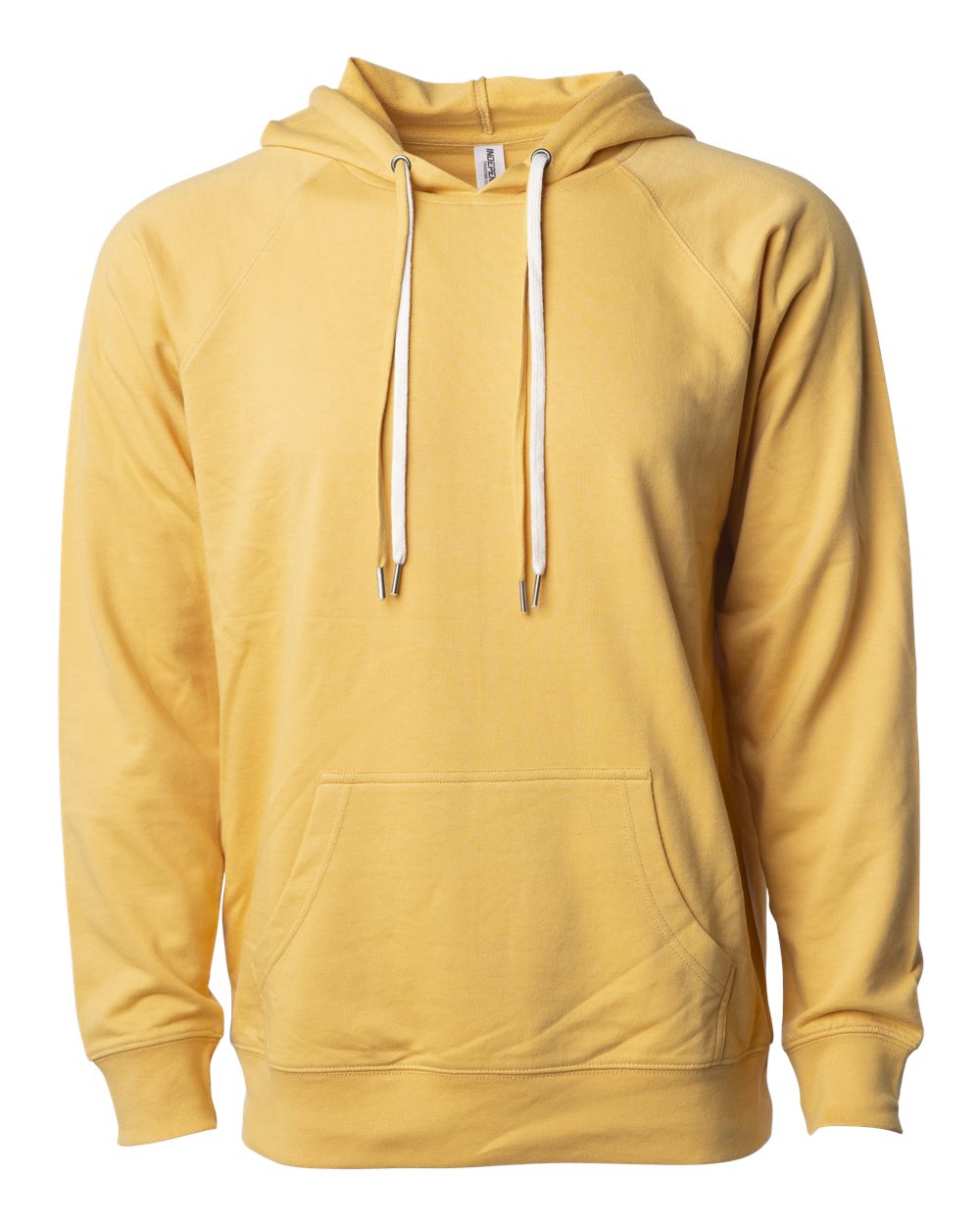 Front View of Harvest Gold Icon Lightweight Loopback Terry Hooded Sweatshirt - SS1000