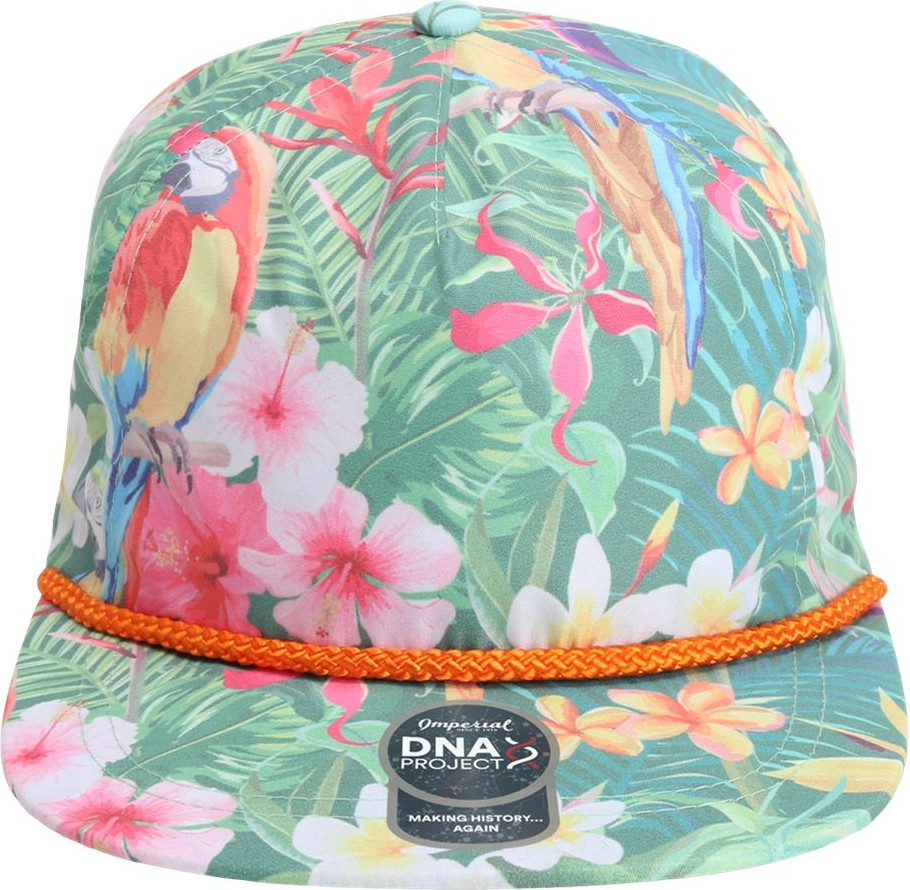 Front View of Hawaiin Rainforest The Aloha Rope Cap - DNA010