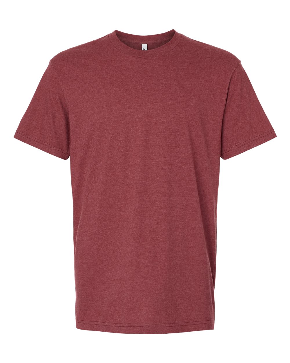 Front View of Heather Burgundy CVC Tee - 2001CVC