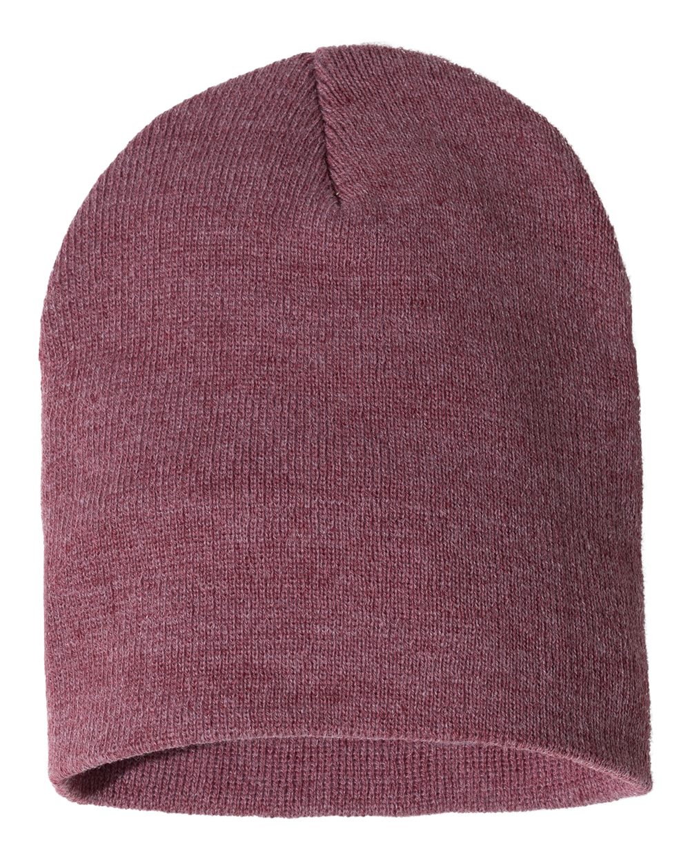 Front View of Heather Cardinal 8" Beanie - SP08