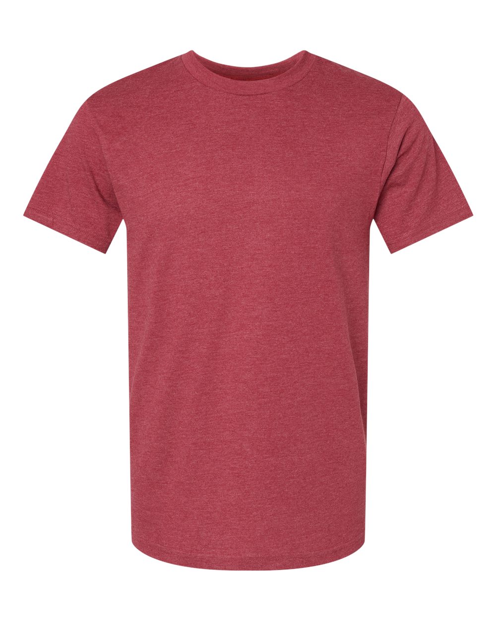 Front View of Heather Cardinal CVC Tee - 2001CVC