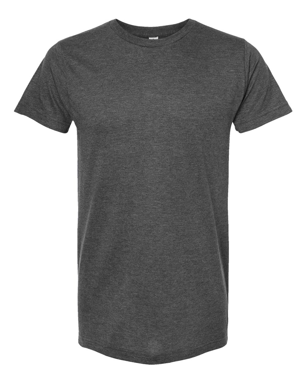 Front View of Heather Charcoal Fine Jersey T-Shirt - 202