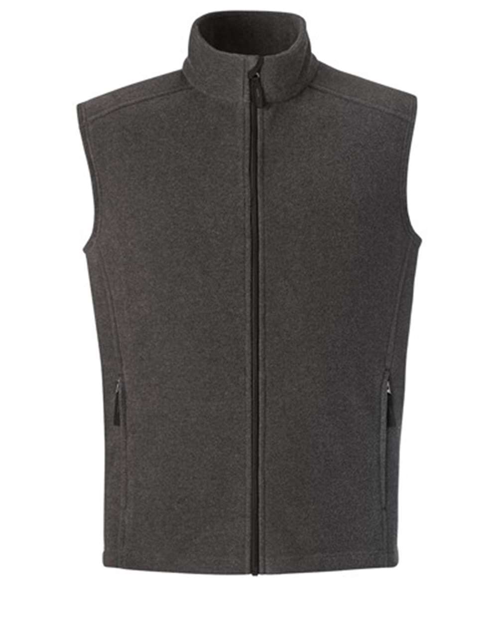 Front View of Heather Charcoal Men's Tall Journey Fleece Vest - 88191T